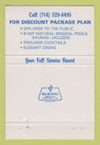 Matchbook Cover - Desert Hot Springs Spa CA 40 Strike