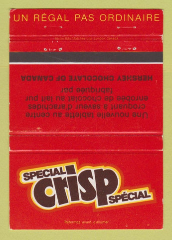 Matchbook Cover - Crisp Candy Bar Hersheys Canada 40 Strike