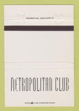 Matchbook Cover - Metropolitan Club Des Moines IA 40 Strike