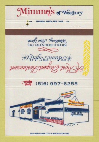 Matchbook Cover - Mimmo's of Westbury NY 40 Strike