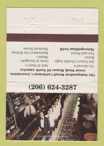 Matchbook Cover - Metropolitan Grill Seattle WA WHITE 40 Strike