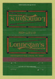 Matchbook Cover - Lonnegan's Grill Sports Pub Hurst TX 40 Strike