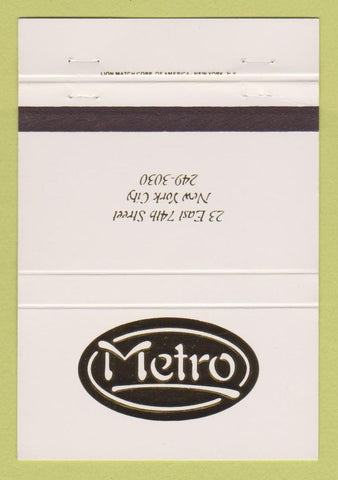 Matchbook Cover - Metro New York City 40 Strike