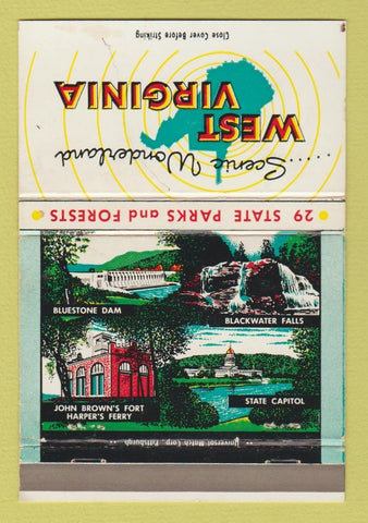 Matchbook Cover - West Virginia Tourism Charleston WV 40 Strike