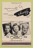 Matchbook Cover - Garry's Stan Nelson Trio Fort Lauderdale FL 40 Strike