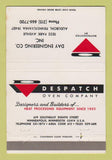 Matchbook Cover - Day Engineering Despatch Oven Audubon PA 40 Strike
