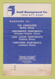 Matchbook Cover - Ismil Management Skokie IL Property WEAR 40 Strike