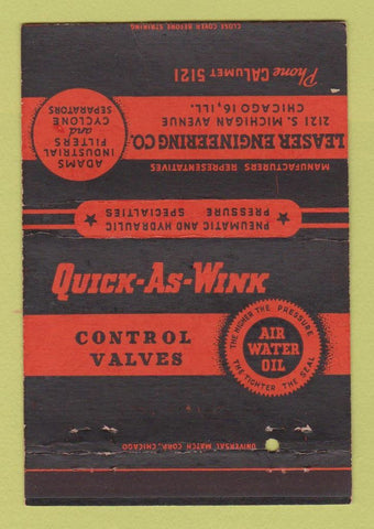 Matchbook Cover - Leaser Engineering Chicago IL 40 Strike