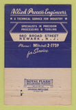 Matchbook Cover - Allied Process Equipment Newark NJ 40 Strike