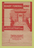 Matchbook Cover - Bundy Funeral Home Cambridge OH 40 Strike