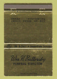 Matchbook Cover - Wm H Battersby Funeral Home Philadelphia PA WEAR 40 Strike