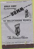 Matchbook Cover - WMBR Radio James Strain FL 40 Strike