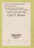 Matchbook Cover - Strouf Funeral Home Racine WI 40 Strike