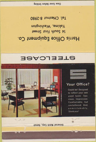 Matchbook Cover - Steelcase Office Furniture Yakima WA 40 Strike