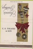 Matchbook Cover - C.E. Toland  and  Son Christmas 40 Strike