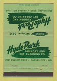 Matchbook Cover - Hyde Park Laundry Dry Cleaning Kansas City MO 40 Strike
