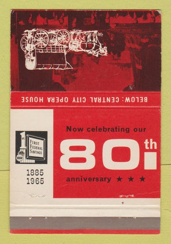 Matchbook Cover - Bank Denver Colorado 1965 Central City Opera House 40 Strike