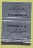 Matchbook Cover - Beaudry Lumber Greenville Junction ME Jackman WORN 40 Strike
