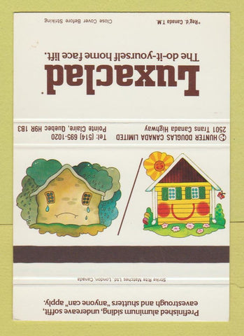 Matchbook Cover - Luxeclad Siding Pointe Claire QC SAMPLE 40 Strike