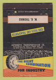 Matchbook Cover - Automatic Fork Lifts Chicago IL WK Thomas #1 40 Strike