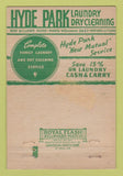 Matchbook Cover - Hyde Park Laundry Dry Cleaning Kansas City MO WEAR 40 Strike