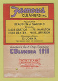 Matchbook Cover - Famous Cleaners Detroit MI WEAR 40 Strike