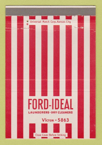 Matchbook Cover - Ford Ideal Laundry Dry Cleaning Kansas City MO 40 Strike