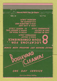 Matchbook Cover - Boulevard Cleaners Arcadia Alhambra El Monte CA 40 Strike