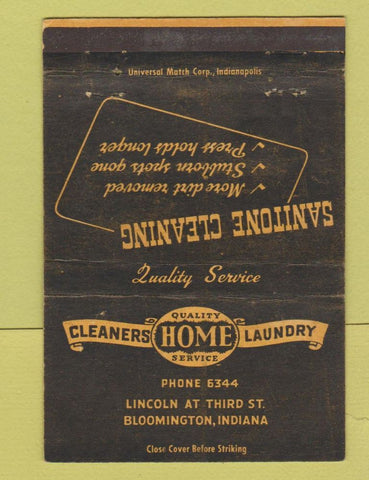 Matchbook Cover - Home Cleaners Bloomington IN 40 Strike