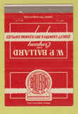 Matchbook Cover WP Ballard Laundry Greensboro Baltimore Washington DC 40 Strike