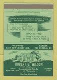 Matchbook Cover - Robert Wilson Commonwealth Title Wildwood Camden NJ 40 Strike
