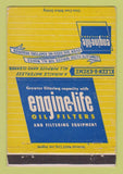 Matchbook Cover - Engine Life Oil Filters El Monte CA 40 Strike