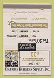 Matchbook Cover - Columbus Builders Supply OH 1957 40 Strike