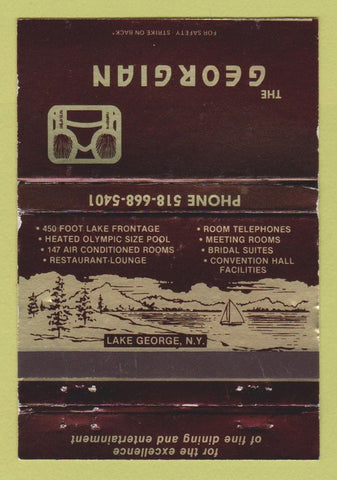 Matchbook Cover - Georgian Resot Lake George NY WEAR 40 Strike
