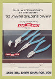 Matchbook Cover - Channel Lock Tools AMFAC Albuquerque NM 40 Strike