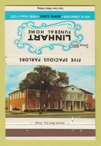Matchbook Cover - Linhart Funeral Home Berwyn IL 40 Strike