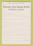 Matchbook Cover - Roanoke Auto Spring Works VA 40 Strike