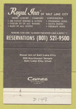 Matchbook Cover - Royal Inn Salt Lake City UT 40 Strike