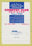 Matchbook Cover - Country Club Laundry Cleaning Warren RI 40 Strike