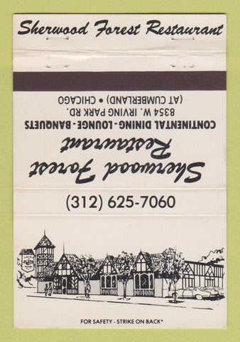 Matchbook Cover - Sherwood Forest Restaurant Chicago IL 40 Strike