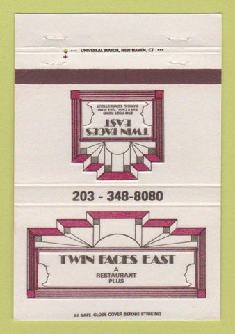 Matchbook Cover - Twin Faces East Restaurant Darien CT 40 Strike