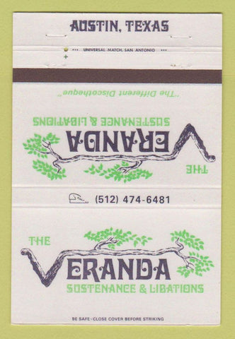 Matchbook Cover - The Veranda Restaurant Austin TX 40 Strike