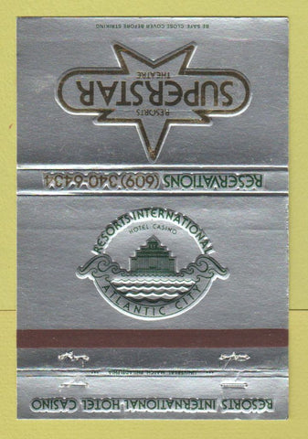 Matchbook Cover - Resorts International Atlantic City NJ 40 Strike