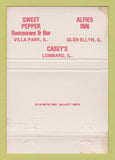 Matchbook Cover - Sweet Pepper Villa Park IL Lombard Glen Elln WEAR 40 Strike