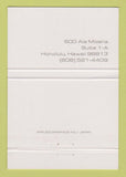 Matchbook Cover - Sunset Grill Restaurant Honolulu Hawaii  40 Strike