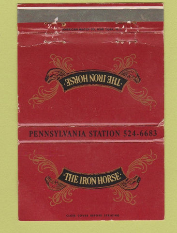 Matchbook Cover - Iron Horse Restaurant New York City WEAR 40 Strike