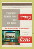 Matchbook Cover - Coors Beer Golden Colorado Courtesy Room 40 Strike