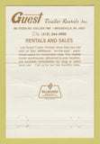 Matchbook Cover - Guest Trailer Rentals Bridgeville PA 40 Strike