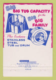 Matchbook Cover Speed Queen Washer Dryer Bixler Gas Otterville MO? WI? 40 Strike