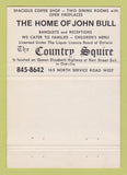 Matchbook Cover - The Country Squire Restaurant Oakville ON WEAR 40 Strike